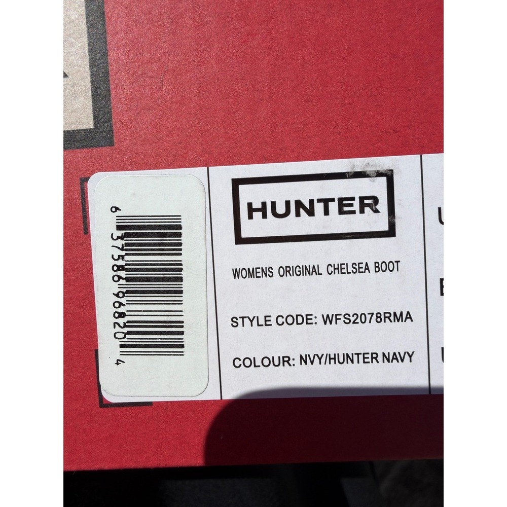 Hunter Women's Size 6 Original Chelsea Boots Navy Blue NEW IN BOX Matte Blue - Picture 5 of 5